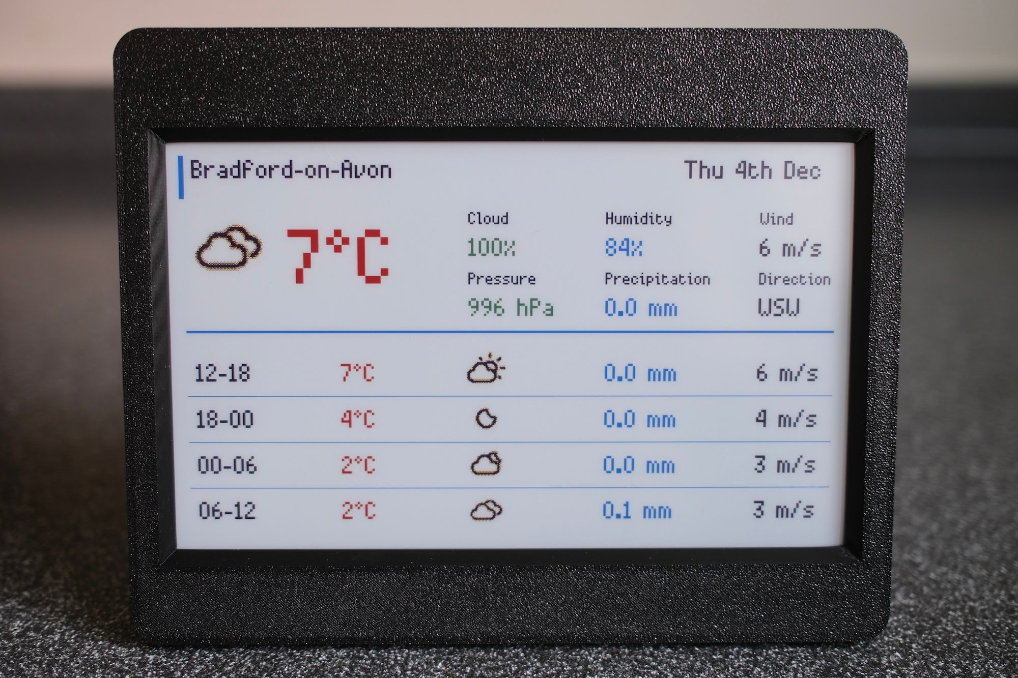 Inky Frame Weather Dashboard